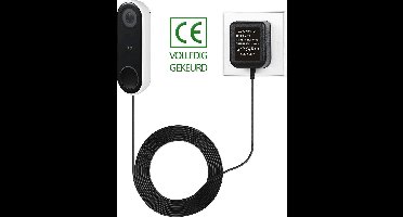 JC's - Transformator geschikt voor Google Nest video deurbel - Adapter geschikt voor Google Nest video deurbel - 18 volt - 5 meter kabel - deurbel adapter 24 volt