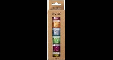 Creativ Company Glitter Clay 6x20 ml Basiskleuren