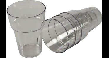 Bierglas, reusable, onbreekbaar, pETG, 280ml, transparant (24 stuks)