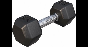 Gorilla Sports Dumbbell - 1 x 6 kg - Gietijzer - Hexagon - Halter