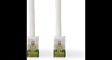 Nedis CAT7 Netwerkkabel - S/FTP - RJ45 Male - RJ45 Male - 10.0 m - Snagless - Rond - LSZH - Wit - Label