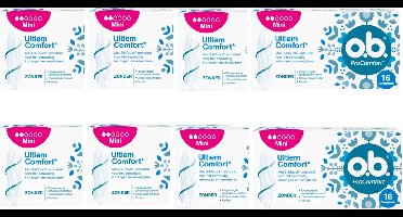O.B. Pro Comfort Tampons Mini - Voordeelverpakking 128 Stuks (8 x 16)