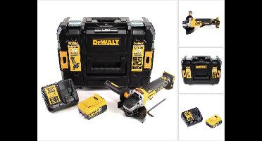 DeWalt DCG 406 P1 accu haakse slijper 18V 125mm borstelloos + 1x accu 5.0Ah + lader + TSTAK