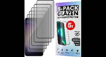 Privacy Screenprotector - Geschikt voor Samsung Galaxy S23+ - Gehard Glas - Full Cover Tempered Privacy Glass - Case Friendly - 5 Pack