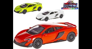 Welly McLaren 675LT die cast pull back, drie kleuren verkoop per stuk speelgoedauto auto modelauto