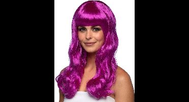 Boland - Pruik Chique paars Paars - Golvend - Lang - Vrouwen - - Glitter and Glamour