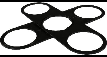 Draagtray, biertray, reusable, pP, zwart (40 stuks)