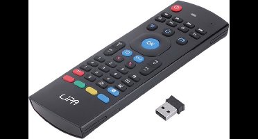 Lipa Mx 3 remote draadloze afstandsbediening - Draadloos toetsenbord - Draadloze muis - Air mouse - Pointer mouse - Mini toetsenbord voor Android tv box, pc en laptop - Geschikt voor Android, Windows en Apple - Afstandsbediening universeel via usb