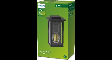 Philips Mirth wandlamp - zwart - E27