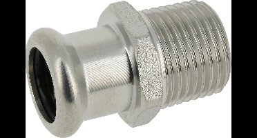 Bonfix Press - RVS 316 - perskoppeling - Punstuk - 3/4" x 18 mm - buitendraad - KIWA - DVGW - WRAS keur