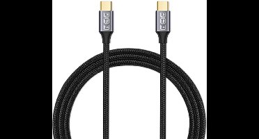 usb c naar usb c kabel 1M PD100W - Data Synchronisatie type C naar type C Kabel - 20Gps Data Transfer - Gevlochten USB C Kabel 4K 60Hz Zwart