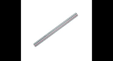 Kangaro schaalstok architect - 30 cm - aluminium - schaalverdeling 1:20/25/50/75/100/125 - K-760330