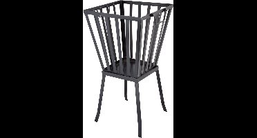 Esschert Design Vuurkorf - zwart - op poten - vierkant - 57 cm - vuurschaal - voor buiten