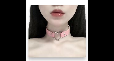 Sexy Punk Style Choker in Roze