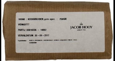 Jacob Hooy Koekkruiden Gemalen 250GR