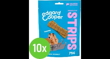 Edgard & Cooper Strips Salmon 75 gr - Hondensnack - 10 verpakkingen