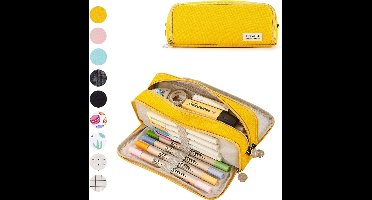 New Age Devi - Pennenetui voor meisjes en jongens, met 3 vakken, groot, etui voor meisjes en tieners, pennenetui met 3 vakken, voor kinderen, studenten, volwassenen