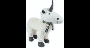 Decoratie eenhoorn wit 35 cm