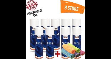 Royal Furniture Care, Textile protector, Textiel Beschermer, Spray, 9-pack, 4500ml+ (Gratis) 1 stuk Microvezel Doek