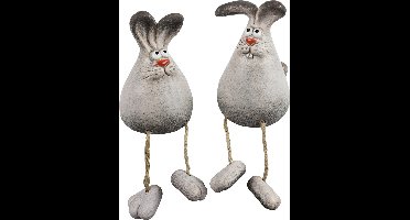 Countryfield - Haas m/bungelbenen Latty S a2 wit L7,1B6,1H10,2CM - per 2 stuks Pasen