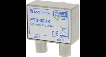 Q-Link coax splitter tv 1 female/2male kabelkeur