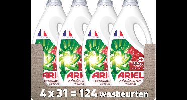 Ariel Vloeibaar Wasmiddel +Ultra Vlekverwijderaar - 4 x 31 Wasbeurten - Voordeelverpakking