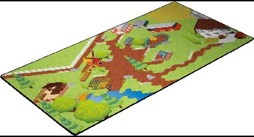 Offline - Speelmat: Kids Farm - 120x60 cm - Polyester