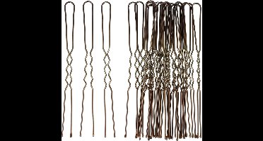 Haarsoires Styling Tool Haardotspelden – 8 cm – Metalen Haarpinnen – Bruin – Set van 24 - Knotspelden voor Opsteekkapsels & Knot - Opsteekspelden - Sierpinnen voor Opsteekkapsels - Hair Pins