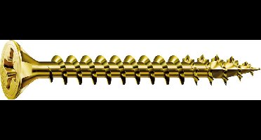 Universele schroef, 5 x 80 mm, 180 St, Voldraad, Verzonken kop, Kruiskop Z, 4CUT, YELLOX - 8000000288098