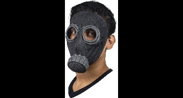 Partychimp Gezichts Masker Gas Zwart Halloween Masker voor bij Halloween Kostuum Volwassenen - Latex - One-Size