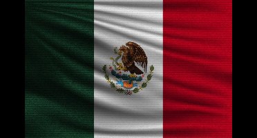 Partychimp Mexicaanse Vlag Mexico - 90x150 Cm - Polyester - Groen/wit/rood