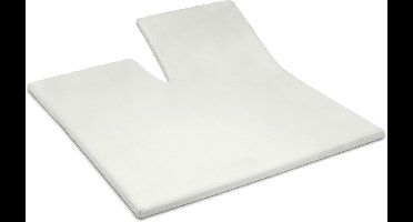 Cinderella - Sundays - Topper Hoeslaken met split - 200x200 cm - Tot 15 cm matrashoogte - 100% Katoen-Satijn - Ivoor