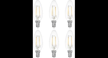 6 stuks | Ledmaxx LED kaarslamp 2W 250lm 2700K helder Niet-Dimbaar | E14 | Extra Warm Wit | 2 watt | 15.000 Branduren