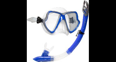 Atlantis Java Combo - Snorkelset - Duikbril - Snorkel - Volwassenen - Blauw/Zilver