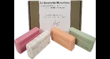 Geitenmelk cadeauset: Passievrucht – Kokosmelk scrub – Perzik – Citroen verveine - valentijn cadeau voor haar - cadeau voor vrouw - verzorgende zeep - geitenmelk zeep - natuurlijke zeep