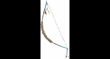 Funny Fashion Carnaval verkleed wapens - Indianen boog met veertjes - voor volwassenen - Indiaan - 83 cm