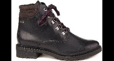 Marco Tozzi marineblauwe mierenbont gevoerde laarzen blauw - 36