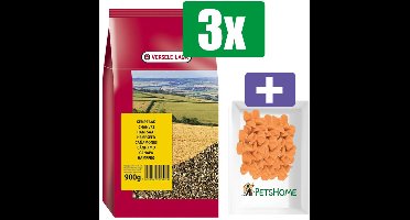 Versele Laga Voedermiddel Hennep-kempzaad 900 g – 3 Zakken – Inclusief 6 stuks PetsHome Fruitkuipjes