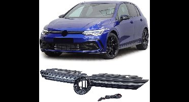 Sport Grille met LED Chromen Strip Zwart Glans Geschikt voor Volkswagen Golf 8 (vanaf 2019)
