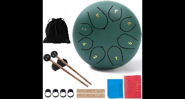DailySupplies® Handpan - Tongue Drum - Klankschaal - Meditatie - Groen