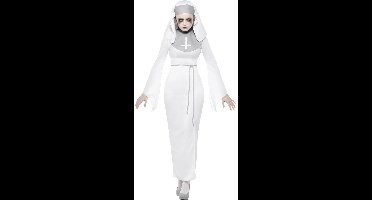 Smiffys - Haunted Asylum Nun Kostuum - L - Wit