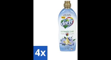 Dreft - Wasverzachter - Gekleurde Was - Blauwe Droom - Anti-Veroudering - 40 Wasbeurten - Voordeelverpakking - 4 stuks