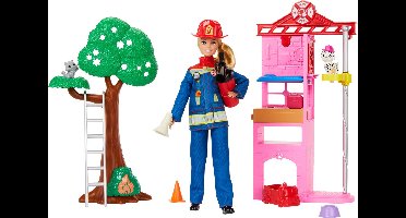 Barbie Brandweervrouw Speelset - Barbiepop