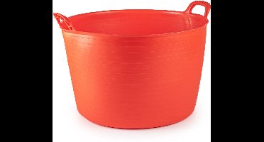 Plasticforte Flexibele kuip of emmer - rood - 75 liter - stevig kunststof - 58 x 55 cm - Afvalbak - Wasmand - Opbergmand - Extra groot