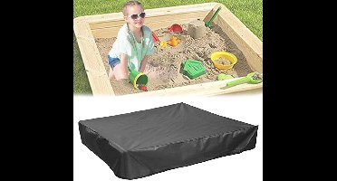 Zandbak Afdekhoes - Waterdichte zandbakafdekking - Zwart PVC - Afdekking zandbak - Afdekzeil 120x120 cm - bescherm uw zandbak - Geschikt Voor zandbak zwembad terras tuin vierkant - geschikt ter bescherming van kinderspeelgoed - Afdekzeil - 1stuk