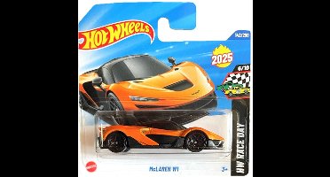 HOT WHEELS McLAREN W1 BLACK ORANGE142/250 HW RACE DAY 6/10 1:64
