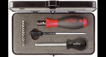 Wiha Momentschroevendraaierset TorqueVario®-S 0,8-5,0 Nm assorti 14-delig, variabel instelbare momentbegrenzing incl. box - 26893