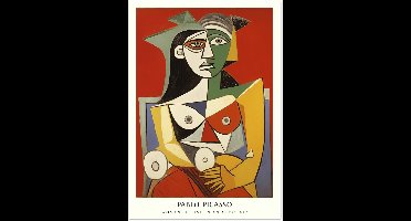 Pablo Picasso - Woman sitting in an armchair poster 50x70 cm