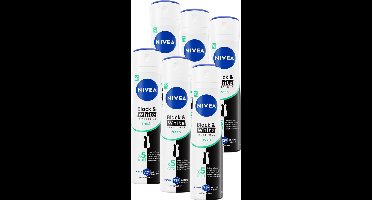 NIVEA Invisible For Black & White Fresh Deodorant Spray - Anti Vlekken Deo - 72u bescherming - Voordeelverpakking - 6x 150ml