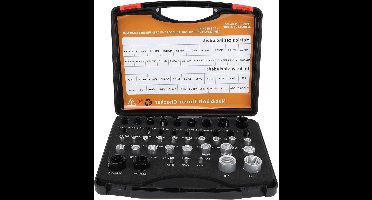 Allecto Plus - 44-delige Moer- en Boutdraad Controle Meter voor Metrische Maatbouten - Snelle Controle van Moeren en Bouten - Bout- en Moeridentificatie Meetinstrument